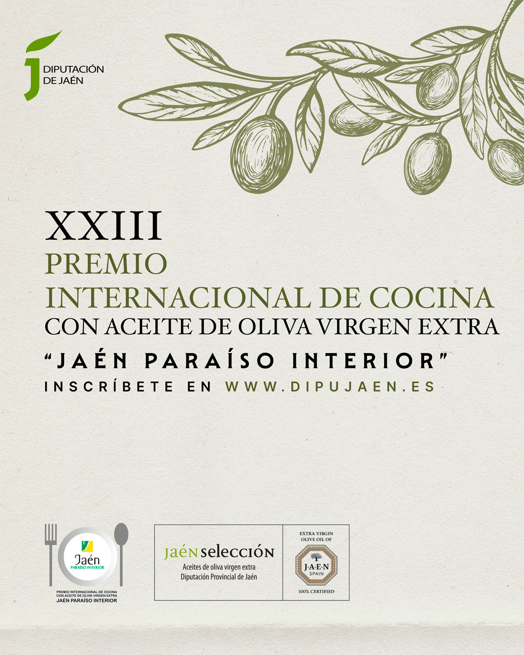 Premio Internacional de Cocina con Aceite de Oliva Virgen Extra "Jaén, Paraíso Interior"